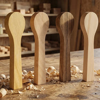 Spoon Carving Blanks Set (4 pcs) for Wood Carving – Mixed Wood (Basswood, Cherry, Mulberry, Walnut) – BB2
