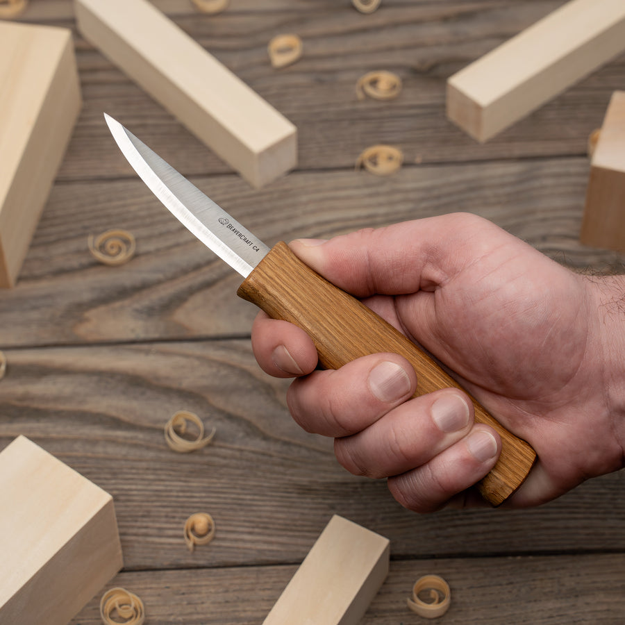 Sloyd Carving Knife with Leather Sheath