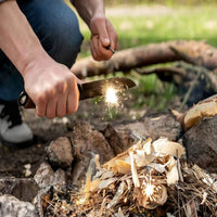Bushcraft Knife Dusk with Ferro Rod & Sheath