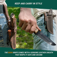 Bushcraft Knife Dusk with Ferro Rod & Sheath