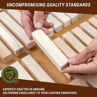 Set of Basswood Carving Blocks for Wood Carving – 18 pcs – BW18