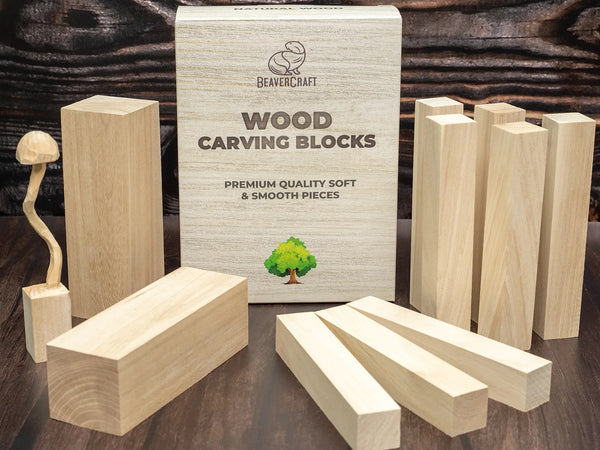 Set of Elm Carving Blocks for Wood Carving – 10 pcs – BW10 Elm