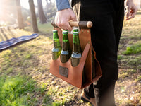 Leather Beer Carrier 6-Pack Bottle Caddy – LC_BH6
