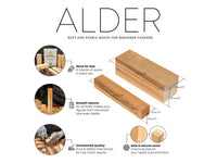 Set of Alder Carving Blocks for Wood Carving – 10 pcs – BW10 Alder
