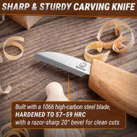 Wizard Carving Kit – Complete Starter Whittling Kit for Beginners, Kids & Adults – DIY03
