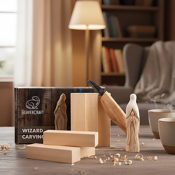 Wizard Carving Kit – Complete Starter Whittling Kit for Beginners, Kids & Adults – DIY03
