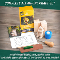 Bear Carving Kit – Complete Starter Whittling Kit for Beginners, Kids & Adults – DIY05