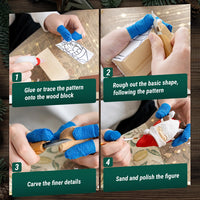 Santa Carving Kit – Complete Starter Whittling Kit for Beginners, Kids & Adults – DIY06