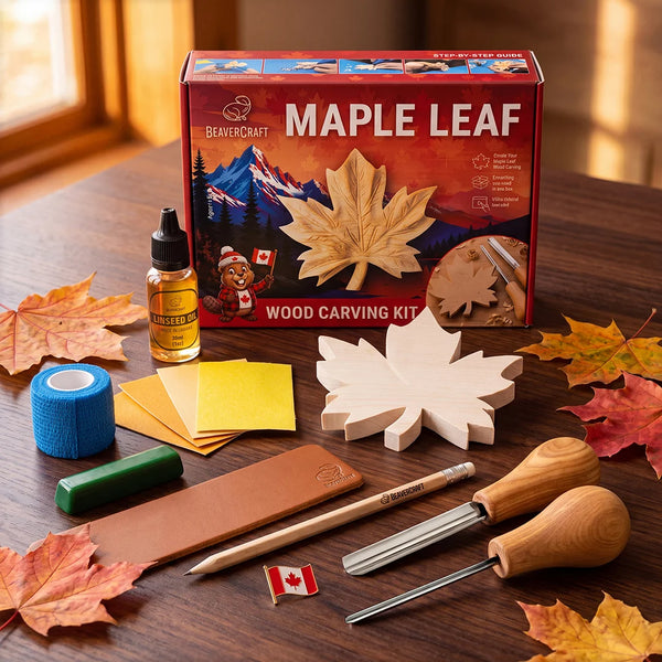 Maple Leaf Relief Carving Kit