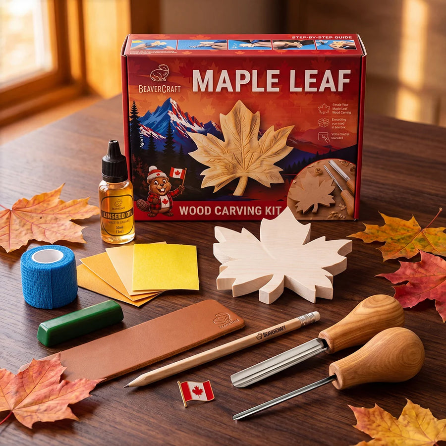 Maple Leaf Relief Carving Kit