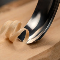 Compact Short Bent Wood Carving Gouge (Sweep #8) - K8A/14