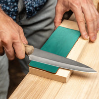 Leather Strop for Knife Sharpening – Double-Sided Leather Strop with Polishing Compound – LS2P1
