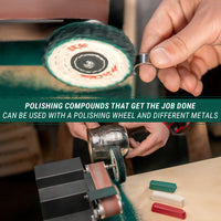 Polishing Compound Set for Leather Strops – 3 Stropping Compounds (Red, White, Green) – P03
