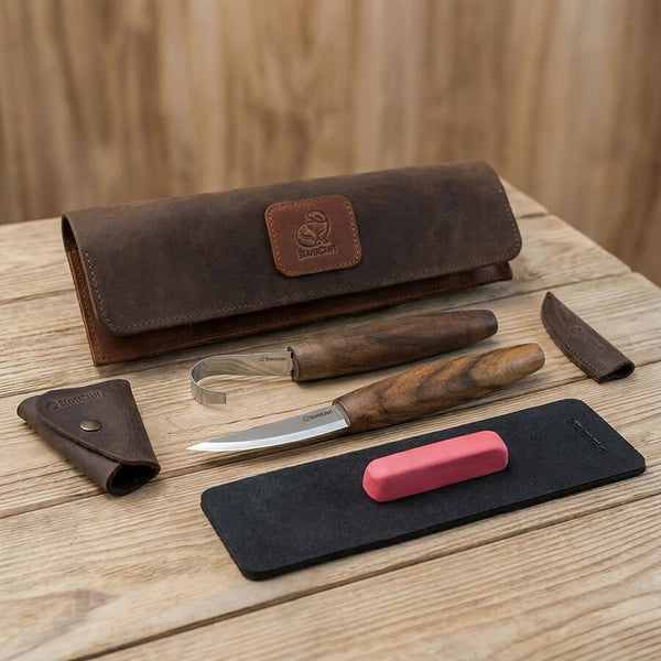 Premium Spoon Carving Set – Brown, 2 pcs