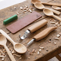 2-Piece Spoon Carving Set for Beginners – Mini Wood Carving Knife Set – S02