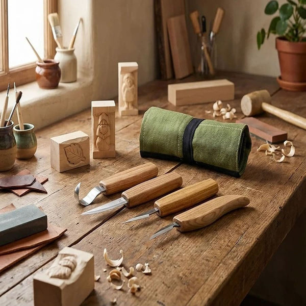Whittling, Detail & Spoon Knife Set, 4 pcs