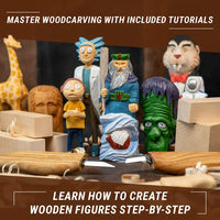 2-Piece Starter Wood Carving Knife Set – Wood Carving Kit with Basswood Blocks – S16
