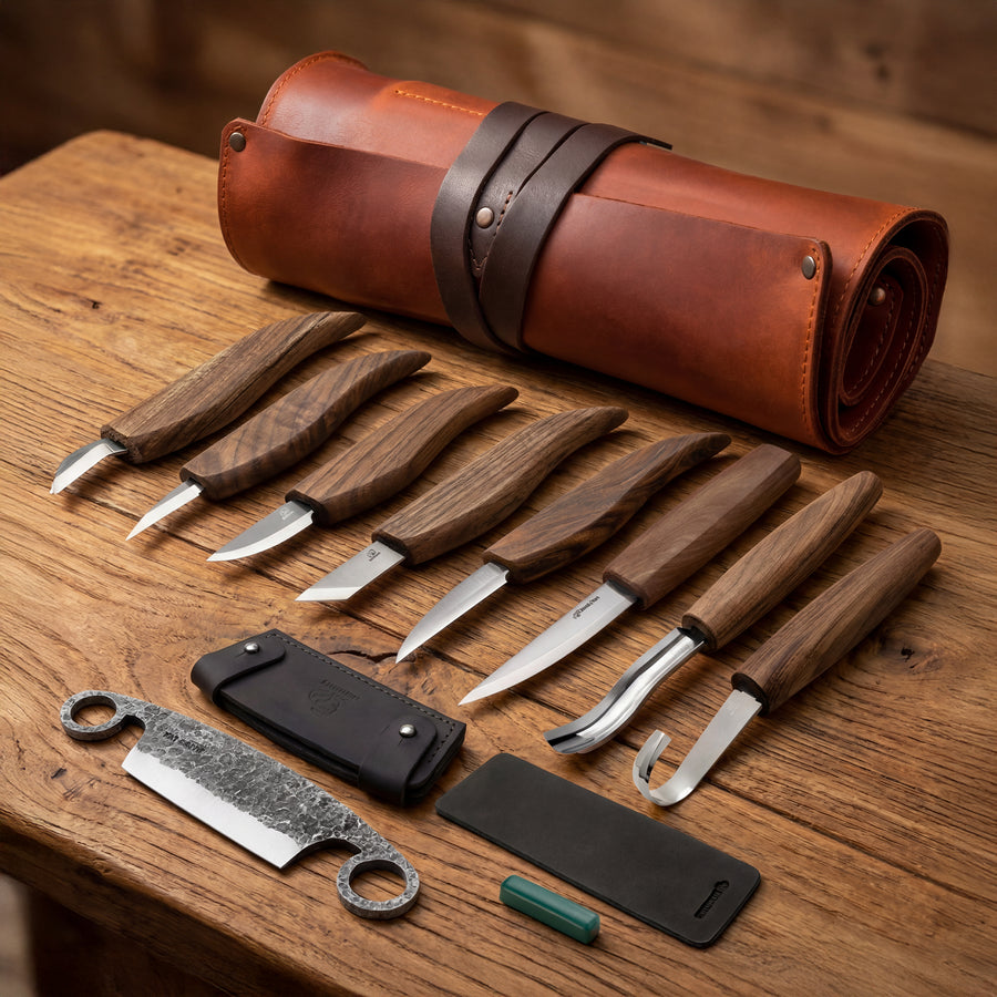 Premium Wood Carving Knife Set, 9 pcs
