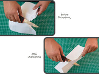 Leather Strop Kit for Knife Sharpening – Double-Sided Leather Strop with 3 Polishing Compounds – LS7P03