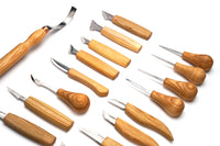 42-Piece Wood Carving Tool Set – Large Wood Carving Kit with Wood Blocks, Spoon & Kuksa Blanks & Tool Storage Racks – S70