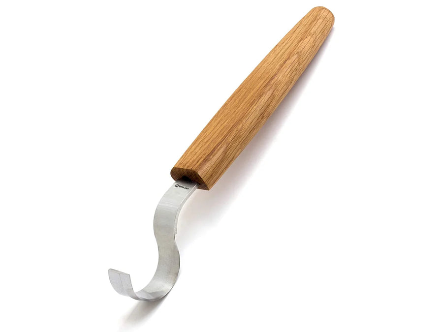 Spoon Carving Hook Knife – Oak Handle, 30 mm