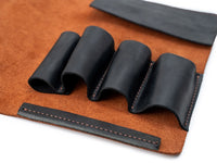 Leather Tool Storage Case – 4-Slot Leather Tool Organizer with Leather Strop – TR3x14