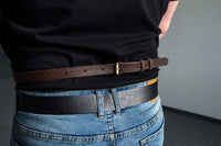Adjustable Brown Leather Wood Carving Apron – Durable Workshop & Craft Work Apron / AP2X