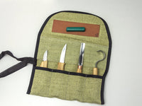 Left-Handed Spoon & Kuksa Carving Tool Set, 4 pcs