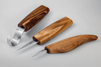 Left-Handed 3-Piece Spoon Carving Set – Spoon Carving, Detail & Whittling Knife Set – S17L